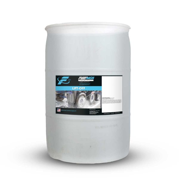 A 55-gallon drum of Fleet Wash Chemicals Lift-Off Cleaning Product